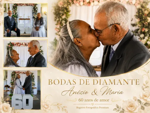 Registro das Bodas de Diamante de Anézio e Maria